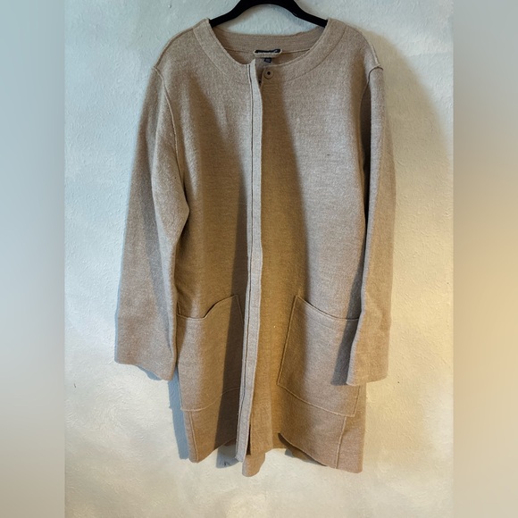 Eileen Fisher Women's Tan Boiled‎ Wool Jacket - Picture 2 of 9